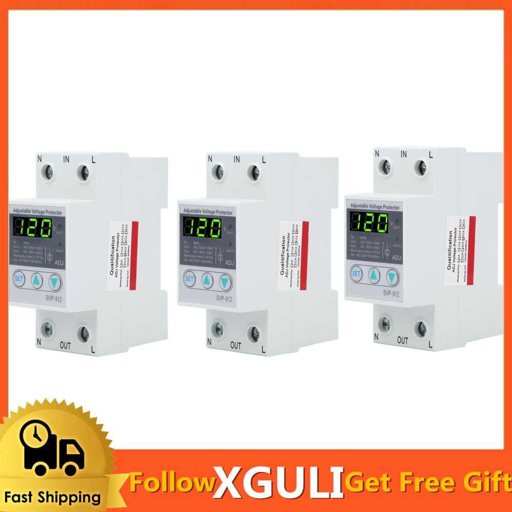 Xguli SVP-912 50 / 60Hz 可調式自動重設電壓電流保護器