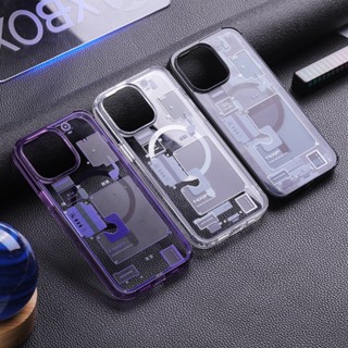Spigen電路板科技殼iPhone16 Pro Max手機殼 蘋果12 13 14 15pro Max亞克力磁吸保護殼