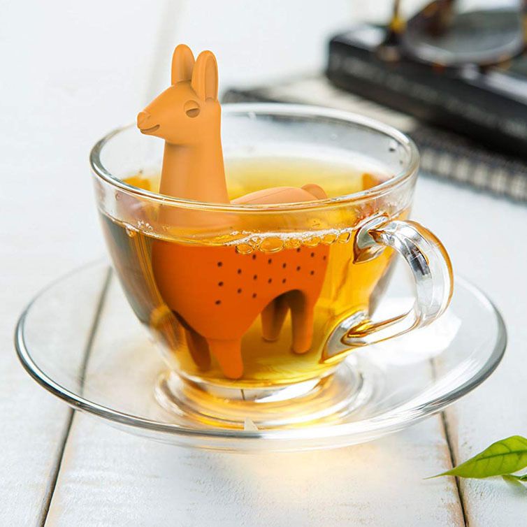‹創意泡茶器›現貨 新創意迷你小貓小狗大象羊駝濾茶器矽膠  茶漏  茶濾器橡子松果 泡茶器