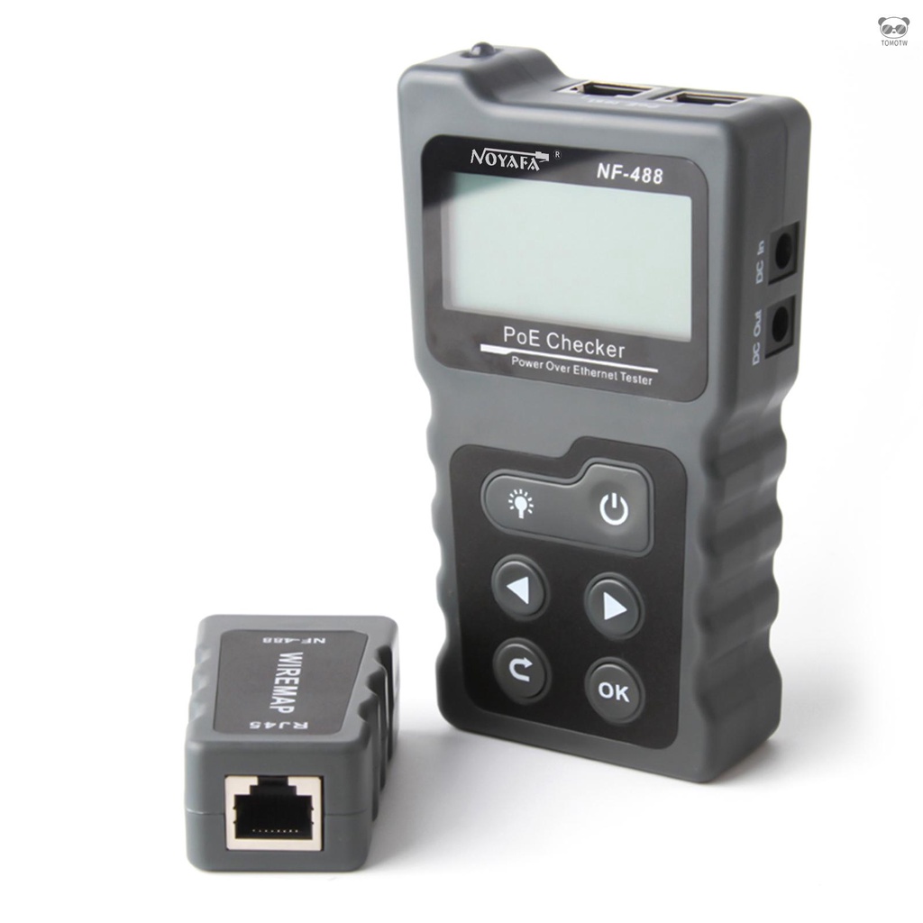 【有頻道】網路線纜測試儀 網路線纜檢測儀 帶PoE功能 NF-488 不帶電池出貨