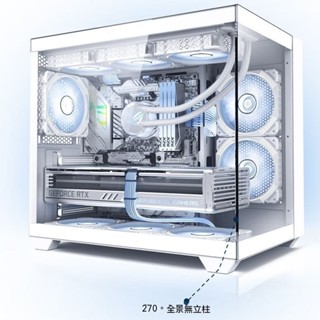 柏拉圖機殼 海景房機殼 270°全景玻璃 雙面玻璃 側透機箱/360水冷/ATX主機板 個性客制化定製