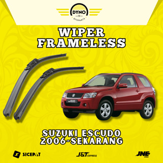 SUZUKI 1 套 2006 年鈴木 Escudo 汽車雨刮器現在無框軟模型無鐵架