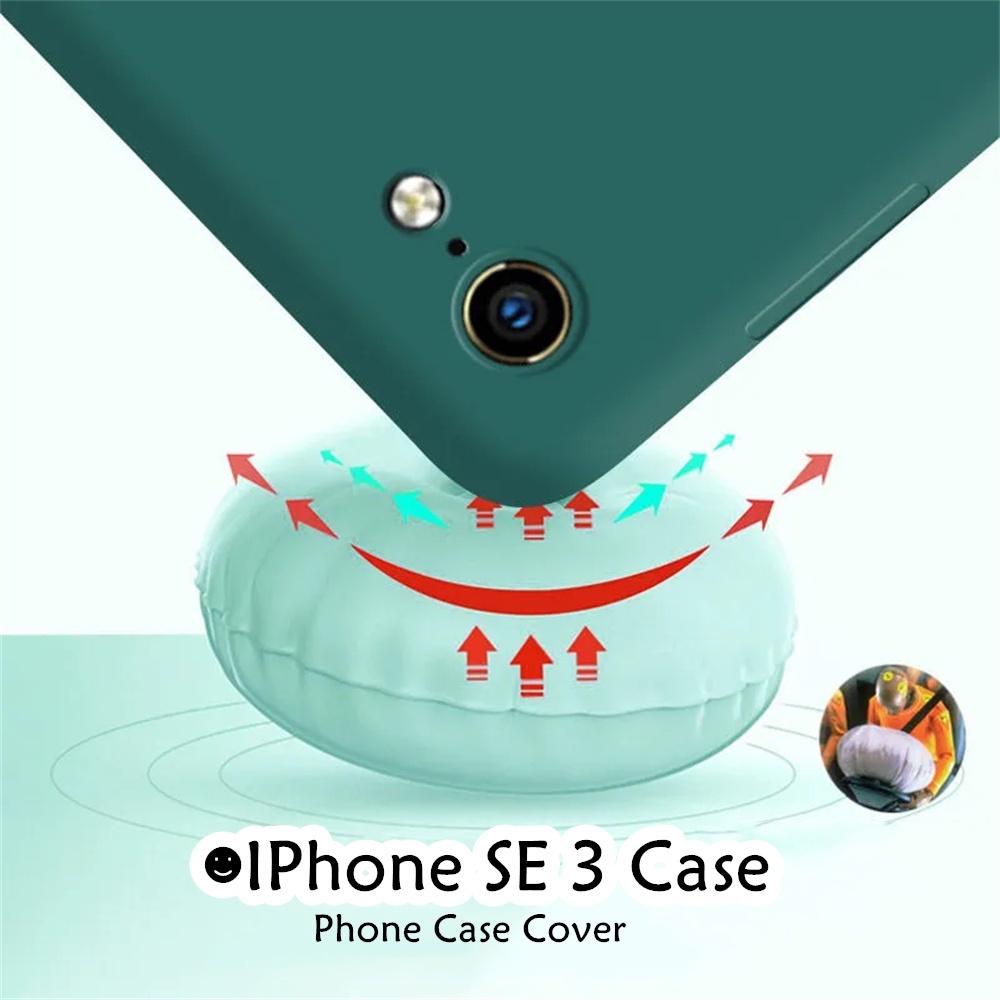 [快速發貨] 適用於 IPhone SE 3 手機殼矽膠全保護殼直邊經典簡約純色手機殼保護套
