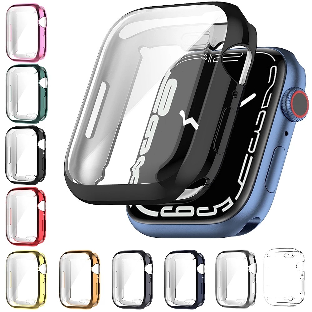 適用apple watch S9 S8 ultra TPU透明全包保護殼蘋果手錶殼41/45mm 49mm電鍍軟殼