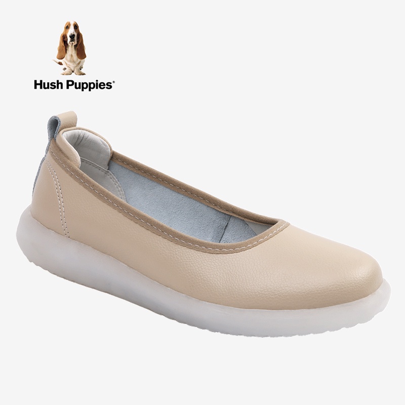 Hush Puppies 女鞋女士休閒皮鞋女士鞋船鞋平底鞋女