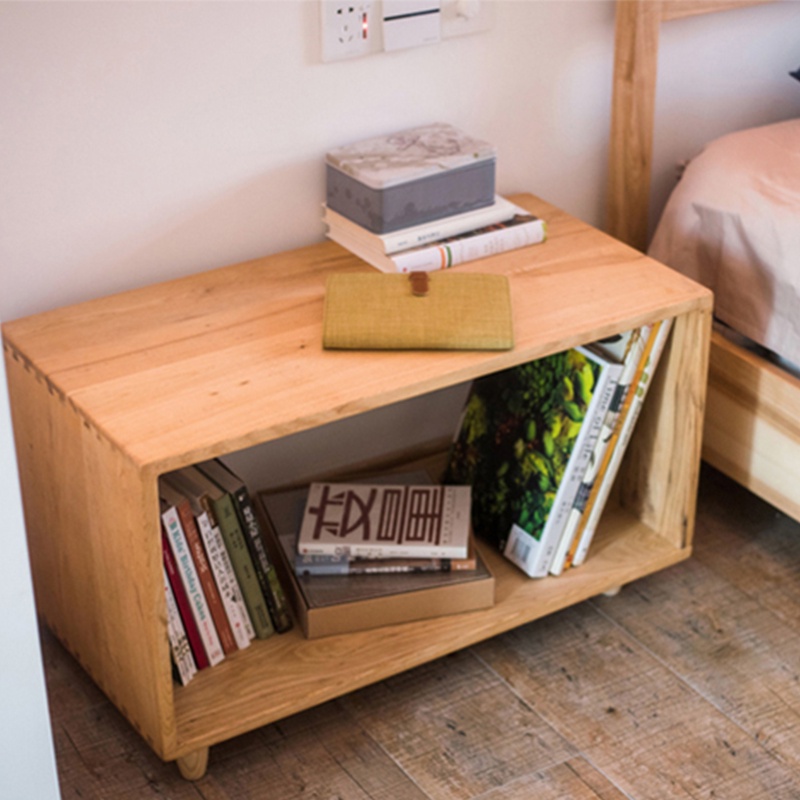 『破損包賠』簡易床頭櫃迷小你超窄簡約現代木格子北歐ins全實木小茶几經濟型