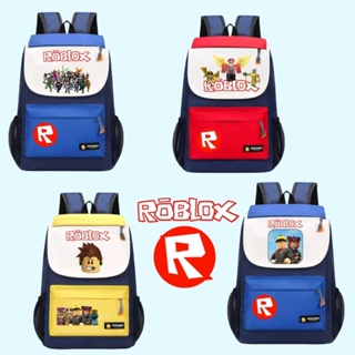 Roblox 經典款彩色印花背包大容量青年旅行背包作為兒童禮物