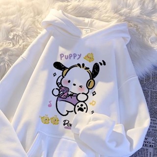 兒童帽t 帕恰狗衣服 三麗鷗衣服 女童卡通印花連帽大學T2025秋冬新款洋氣中大童刷毛童裝外套