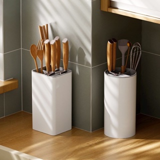 廚房刀具收納筒 旋轉置物架 多功能收納盒 筷子收納籠