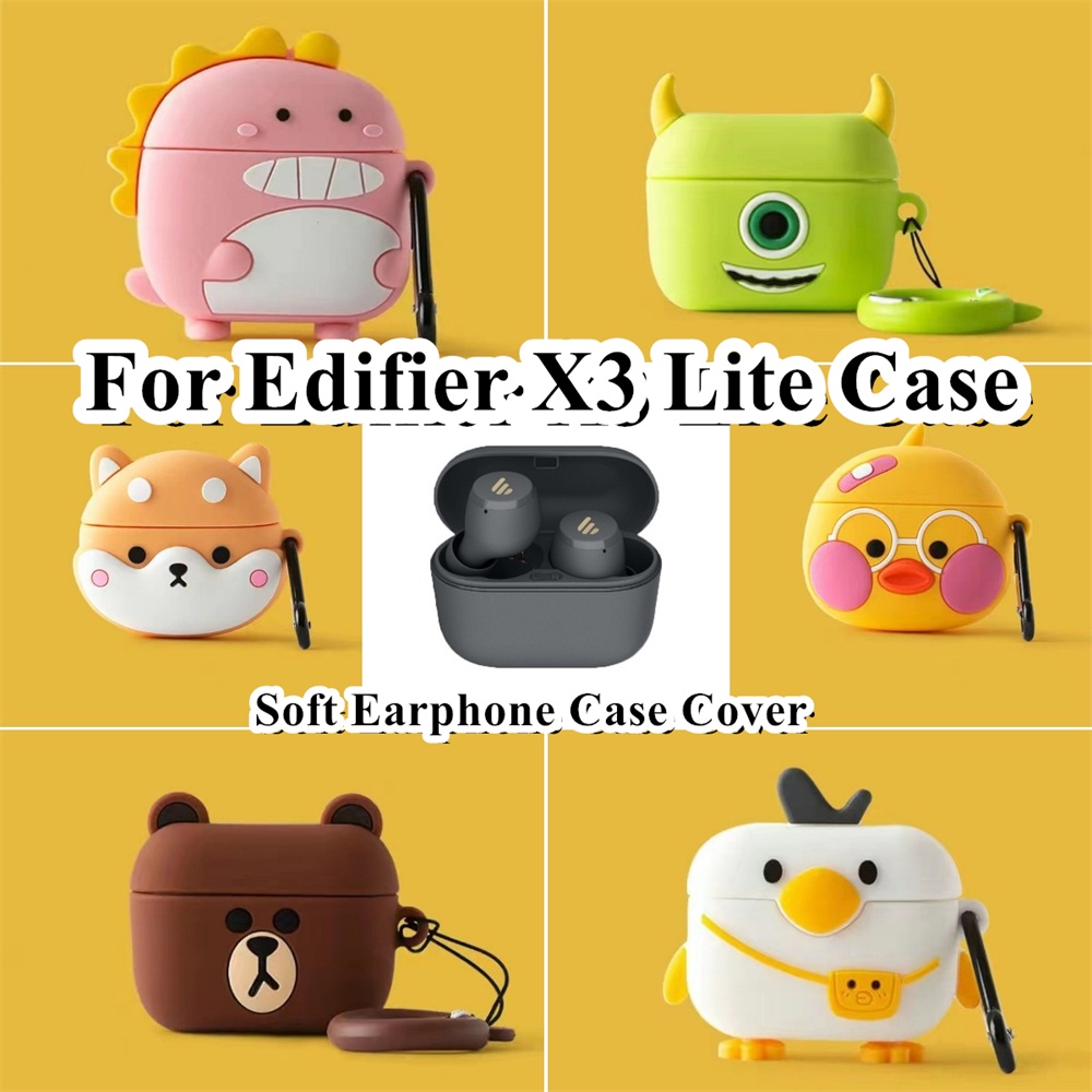 EDIFIER 【快速發貨】適用於漫步者 X3 Lite 保護套情侶可愛卡通軟矽膠耳機套保護套