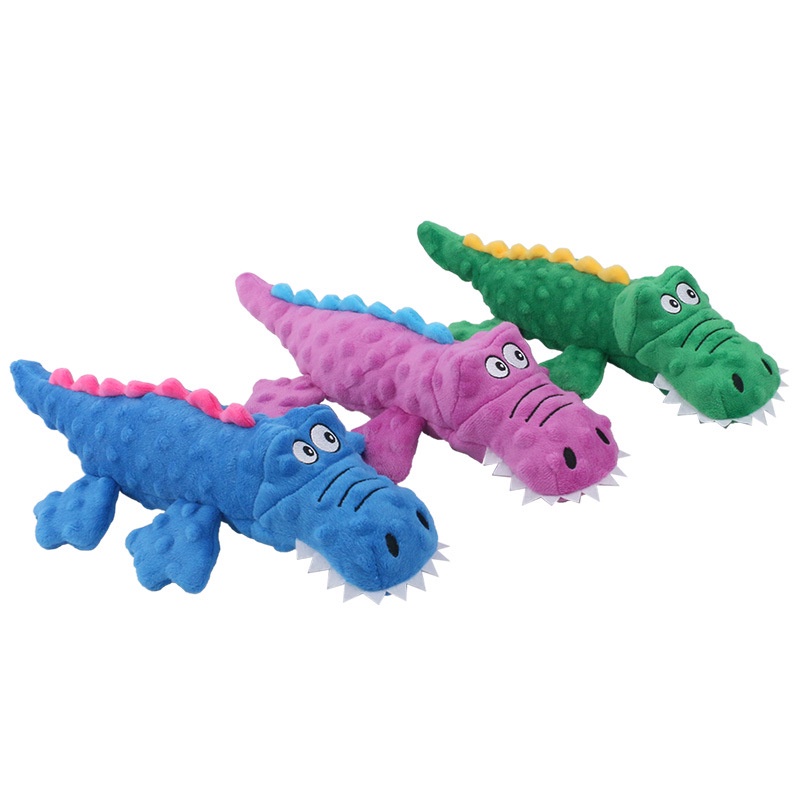 寵物毛絨玩具聲音鱷魚牙齒咬可愛卡通狗玩具寵物用品