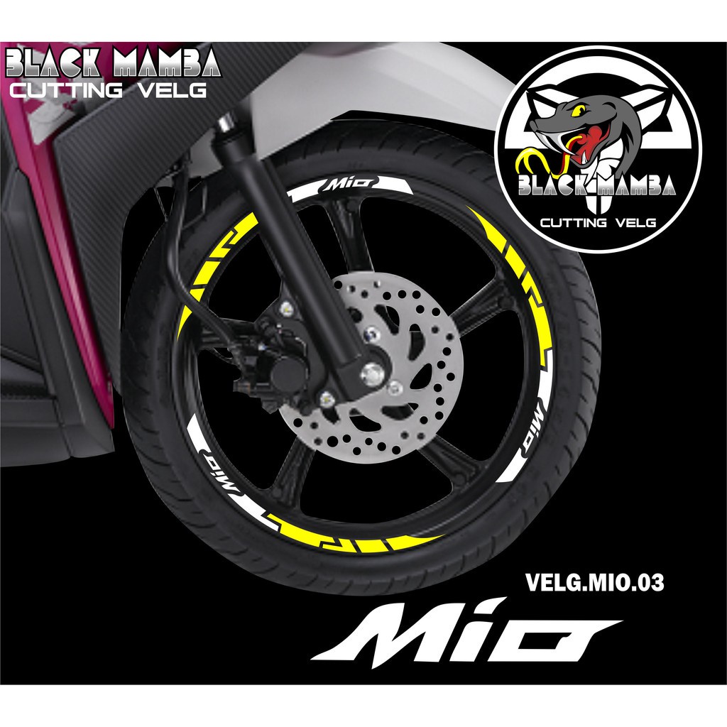 山葉 切割貼紙輪輞 MIO 貼紙 LIS 列表變化輪胎/VELG YAMAHA MIO 03