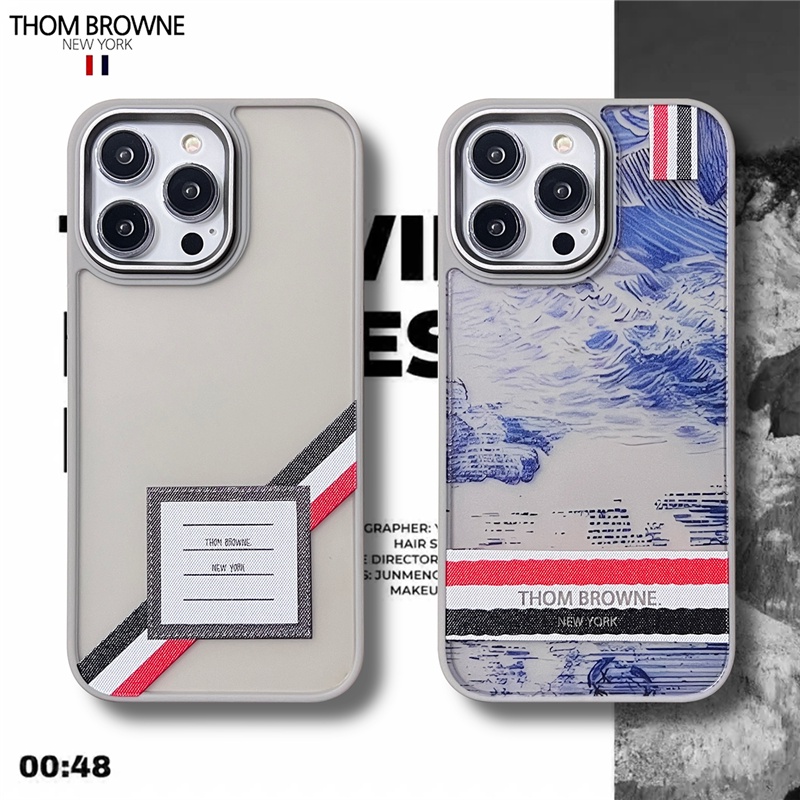 時尚品牌 THOM BROWN 微磨砂手機殼適用於 iPhone 15 Pro Max/15/14 Pro Max/14