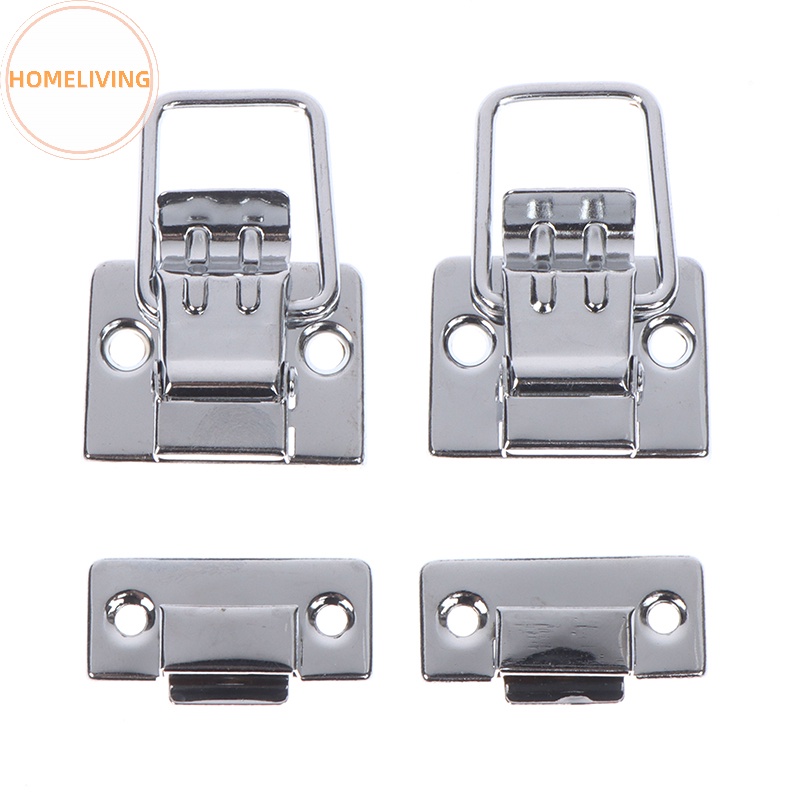 Homeliving 2 件不銹鋼鍍鉻撥動閂鎖適用於胸箱手提箱工具扣 VN