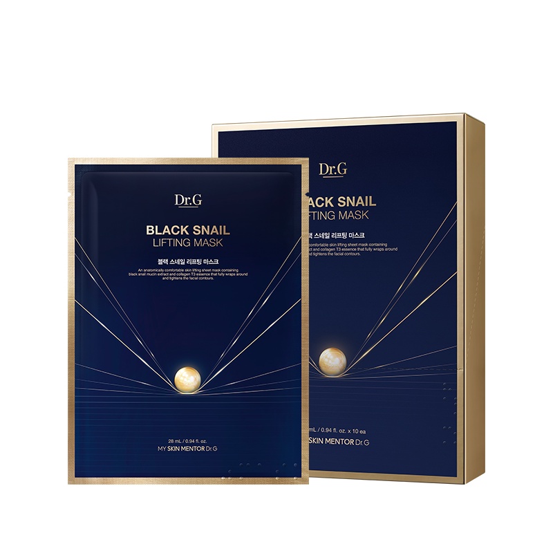 Dr.G Black Snail Lifting Mask 10 sheets 黑色蝸牛緊緻面膜