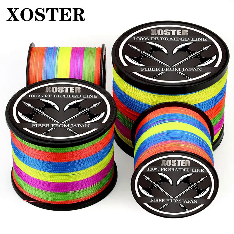 Xoster X12 X8 超強 12 股 8 股編織釣魚線 300M 500M 複絲 PE 線鹹水釣具 Tali Pa