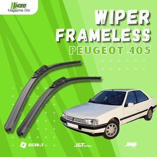 PEUGEOT 標致405無框汽車雨刷一對2件左右無鋼圈前車擋風玻璃雨刷香蕉款