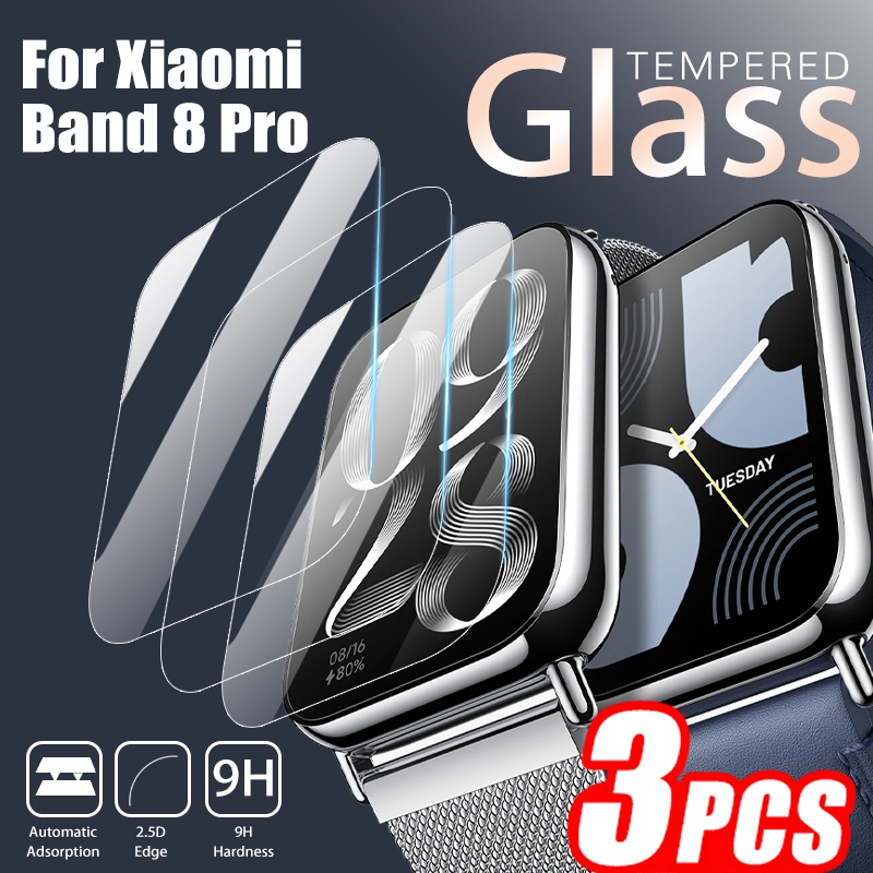 XIAOMI MI XIAOMI 3pcs 鋼化玻璃適用於小米手環 8 Pro 高清屏幕保護膜防刮玻璃適用於小米手環 8