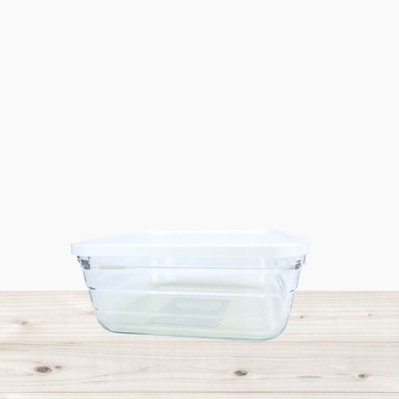 全新現貨》樂扣樂扣 P&amp;O 輕鬆蓋耐熱玻璃盒 方形 730ML 白色蓋 保鮮盒 耐熱玻璃保鮮盒 樂扣樂扣玻璃保鮮盒
