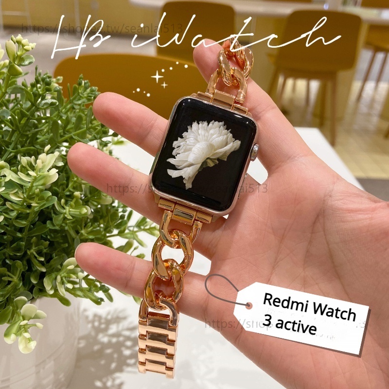 Redmi Watch 4 3 active 牛仔鏈錶帶 Realme Watch 3 2 Pro 女士錶帶 連接頭款