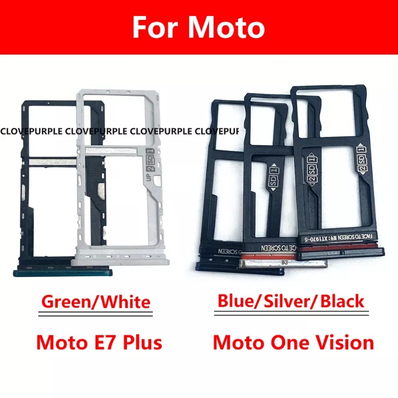 適用於 Moto E20 E40 E7 Plus One Fusion Plus One Vision Sim 卡插槽托