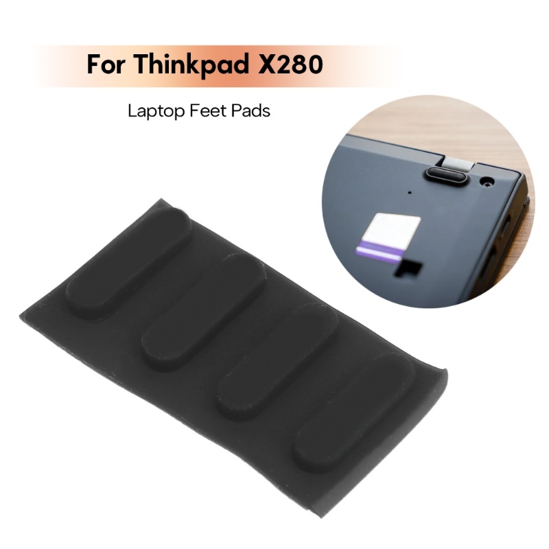 Doublebuy 4 件筆記本電腦矽膠腳墊替換底殼腳墊適用於 Thinkpad X280 筆記本電腦外殼保護墊