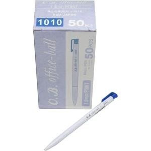 OB#1010自動原子筆1.0盒裝50支-藍【金石堂】