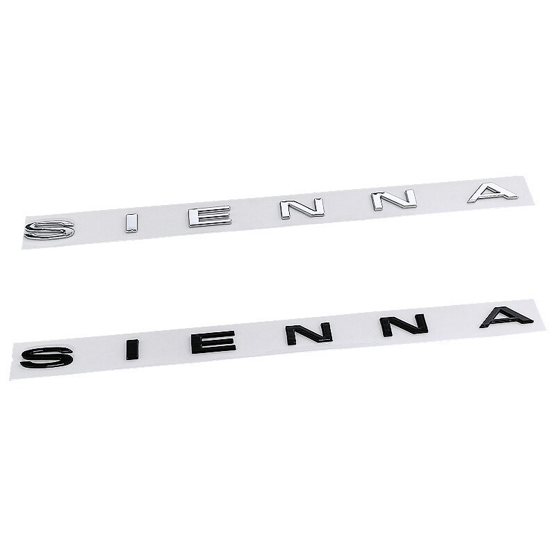 適用於TOYOTA豐田2021-2022年SIENNA字母車標 機蓋車貼Logo 後尾標 改裝英文字標 裝潢貼標誌