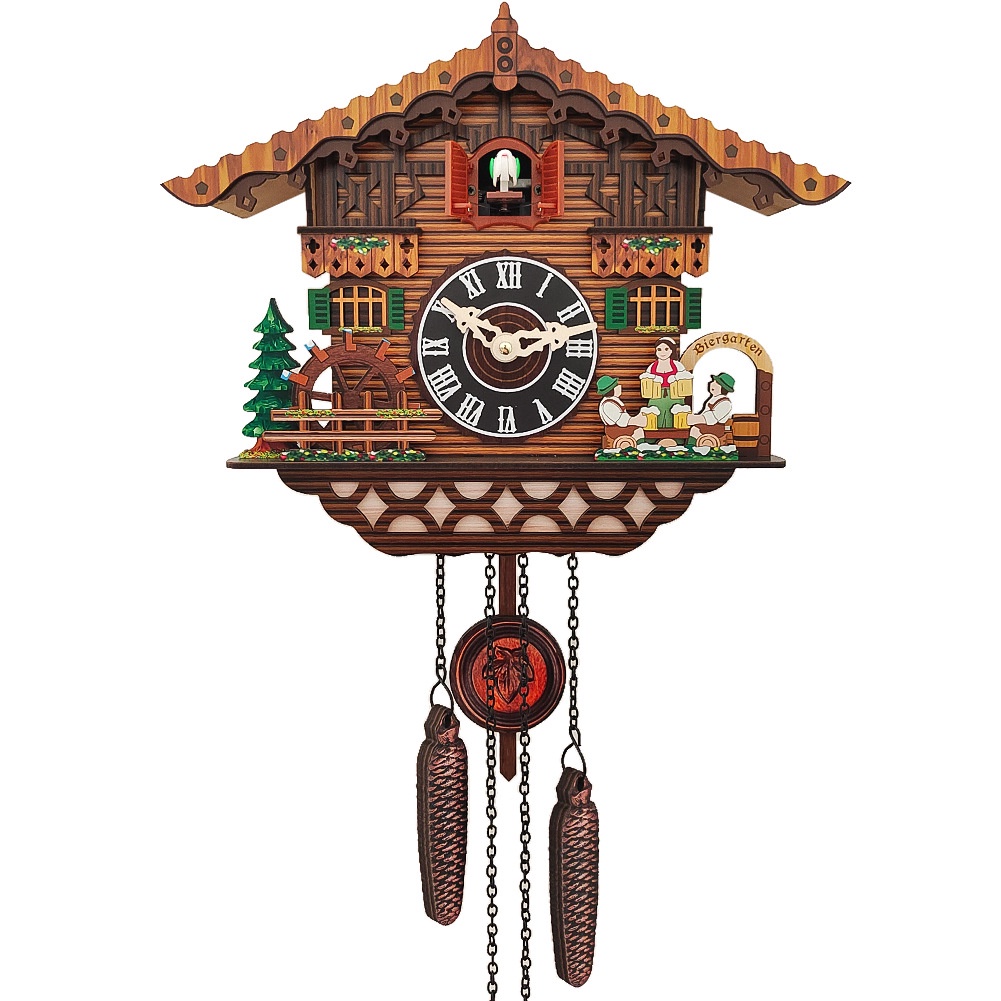 新款木質布穀鳥掛鐘 簡約咕咕鐘鬧鐘時鐘 創意裝飾