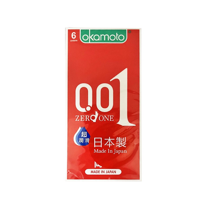 彰化現貨🌸 Okamoto 岡本 001超潤滑 至尊勁薄 保險套 避孕套 水性6枚入 衛生套 隨身包 情趣用品 O57