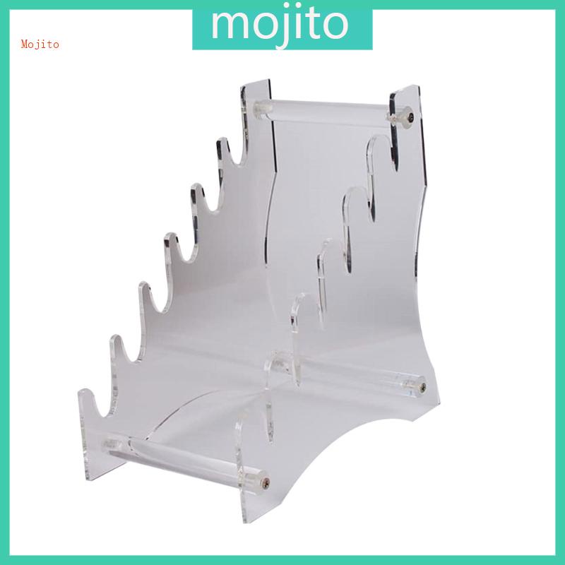 Mojito 刀具展示架亞克力透明 6 槽展示架支架可拆卸刀具整理器收藏品 Gif