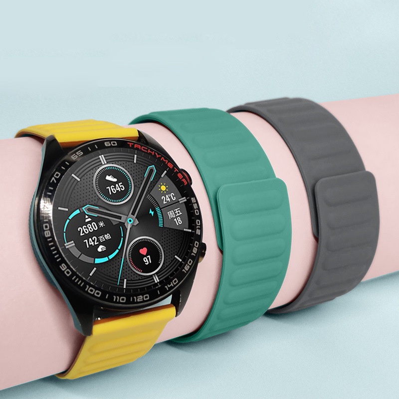 【台灣出貨】雙色 吸附錶帶 三星Galaxy Watch 6 5Pro 4 Classic 矽膠錶帶 磁吸錶帶 運動錶帶