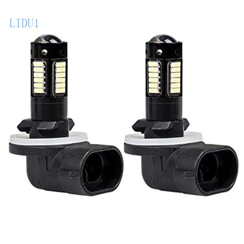 Lidu11 2PC 電源 30-SMD 4014 880 881 889 H27 LED 替換燈泡白色汽車霧燈