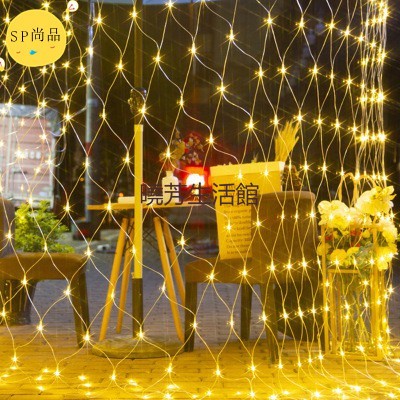 〈曉芳推薦〉LED太陽能漁網燈滿天星樹燈戶外防水LED燈串亮化燈窗簾燈婚慶節日派對裝飾燈聖誕氣氛佈置