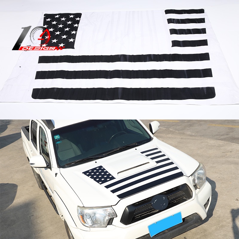 適用於11-15款 Toyota 豐田 Tacoma 塔庫瑪 機蓋貼紙【美國國旗】 1件套 改裝飾件