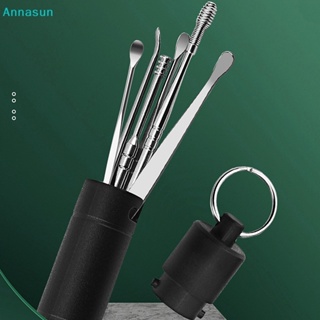 Annasun 1/6PC/Set 耳垢去除工具耳塞耳朵清潔器勺子耳朵護理清潔工具 HG