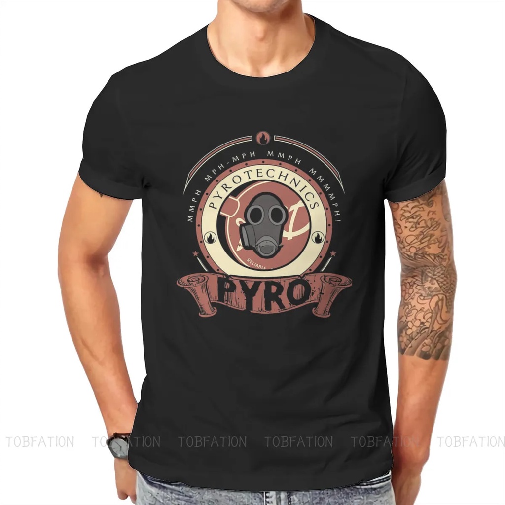 Team Fortress 2 Shooter Game Pyro T 恤男士 Ofertas S-6XL O 領 T