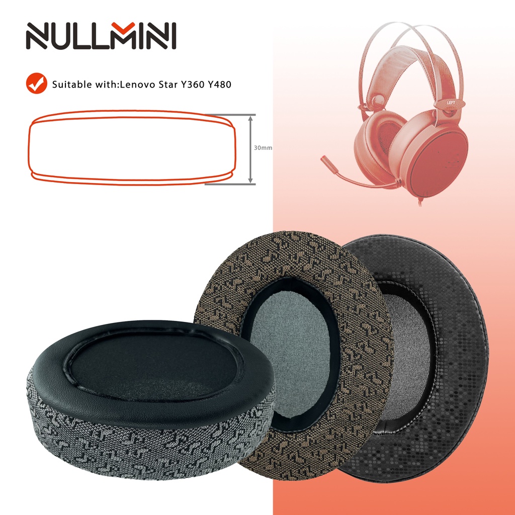 LENOVO Nullmini 替換耳墊適用於聯想 Star Y360 Y480 耳機耳墊耳罩耳機