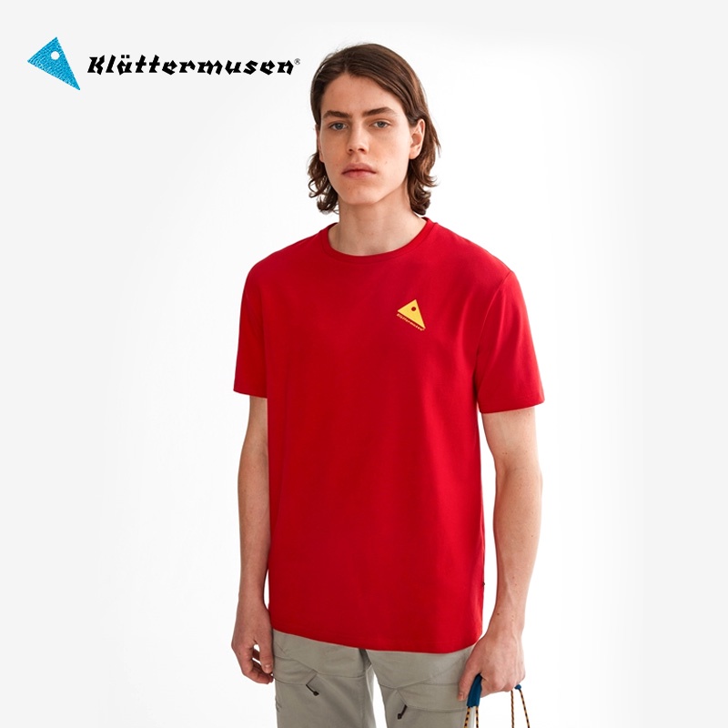 Klattermusen攀山鼠休閒男女同款棉質印花短袖T恤上衣