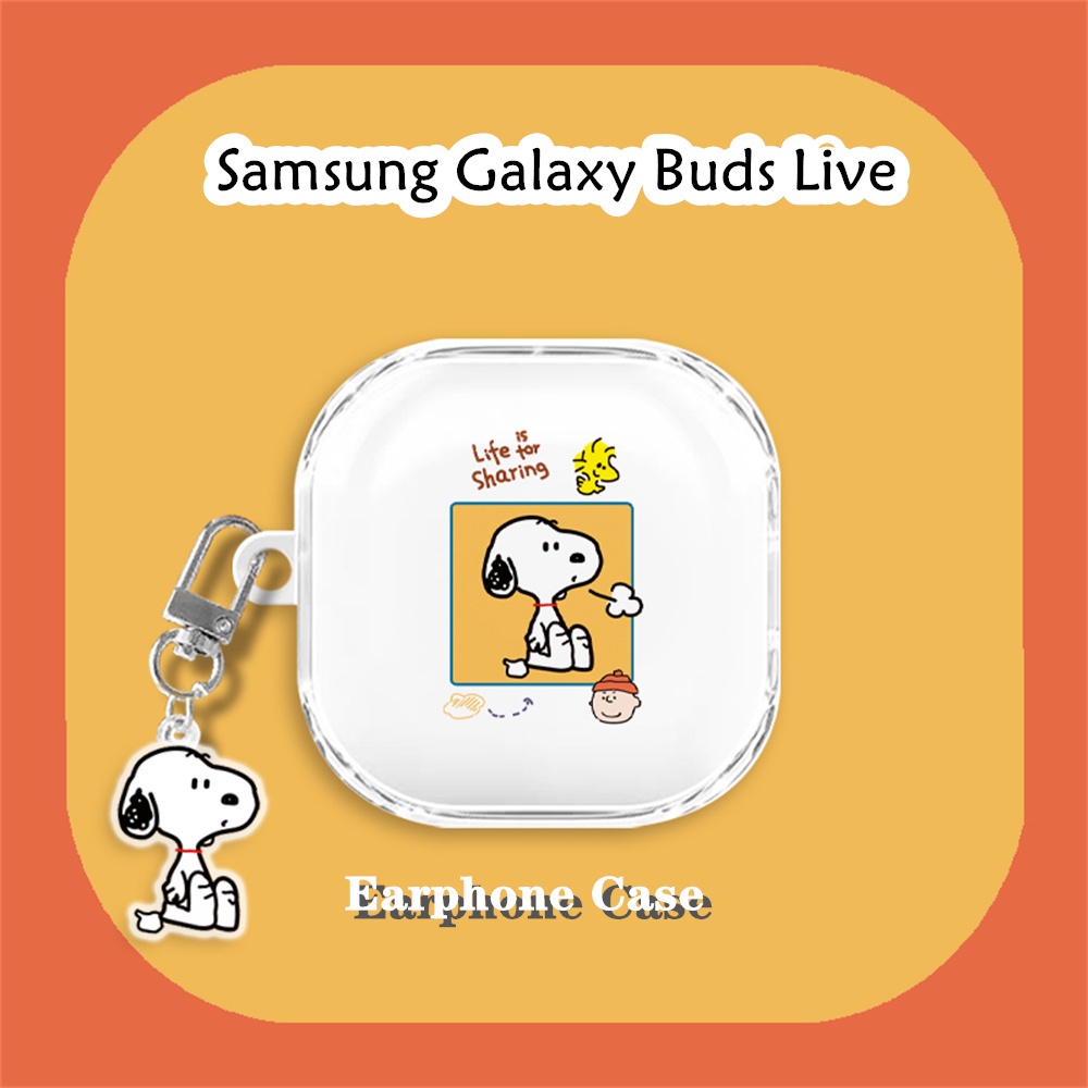 SAMSUNG 【快速發貨】適用於三星 Galaxy Buds Live Case 透明卡通清新風格軟矽膠耳機套外殼保護