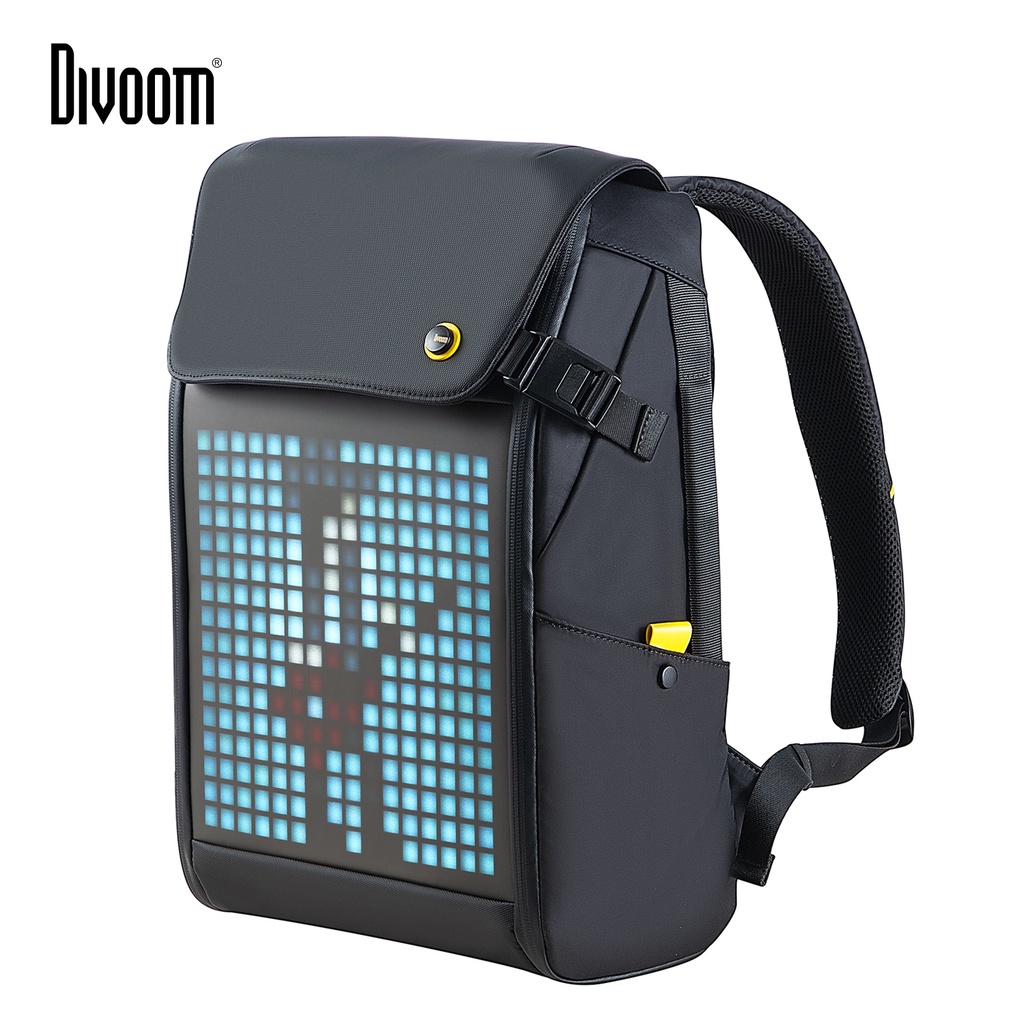 Divoom Pixoo M 背包男士 15 英寸防水學校背包筆記本電腦包女士背包帶 16 x 16 RGB LED 屏