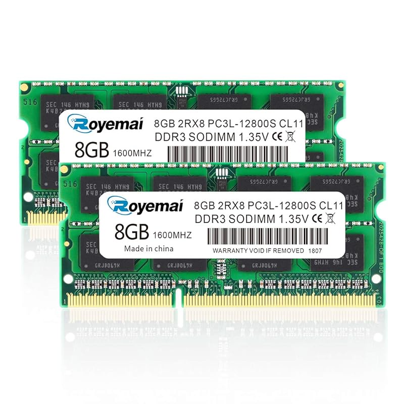 16GB PC3L-12800S DDR3L-1600 DDR3 1600MHZ SO-DIMM 8GB×2枚组 204
