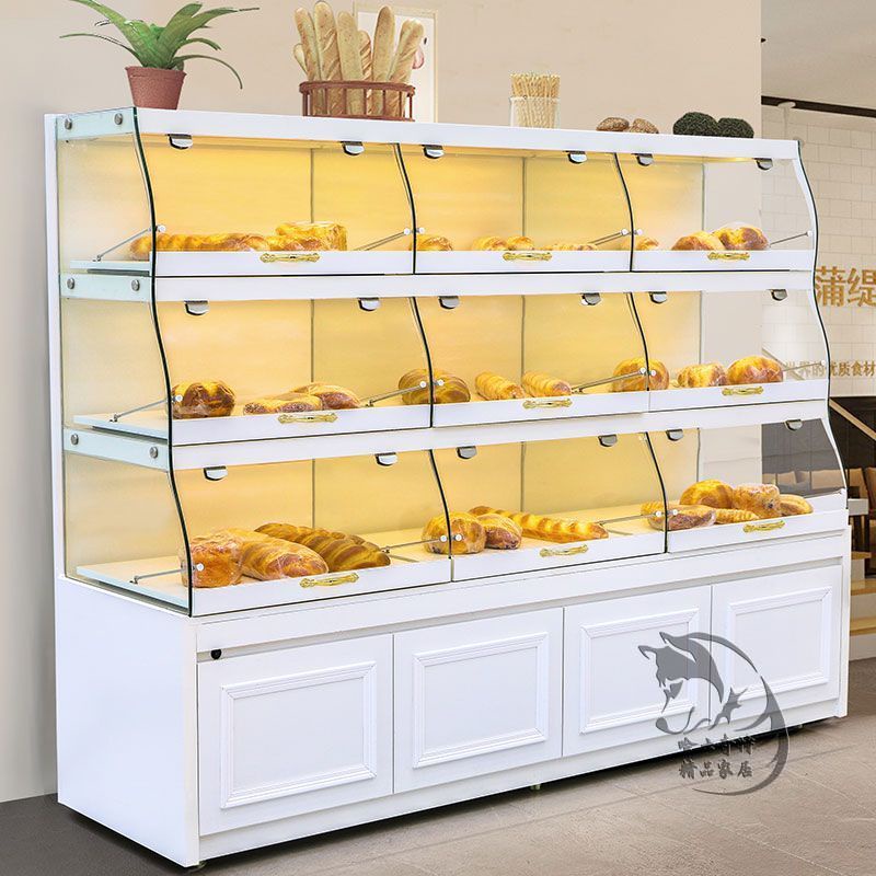 蛋糕展示櫃 中島櫃台邊櫃 面包櫃 面包展示櫃 模型櫃 玻璃商用展示架