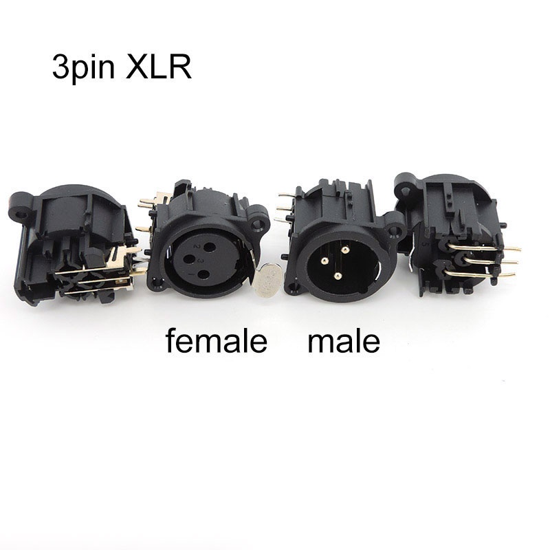 3pin XLR 公母音頻面板安裝機箱連接器 3 極電源插頭插座焊接適配器 TWK1