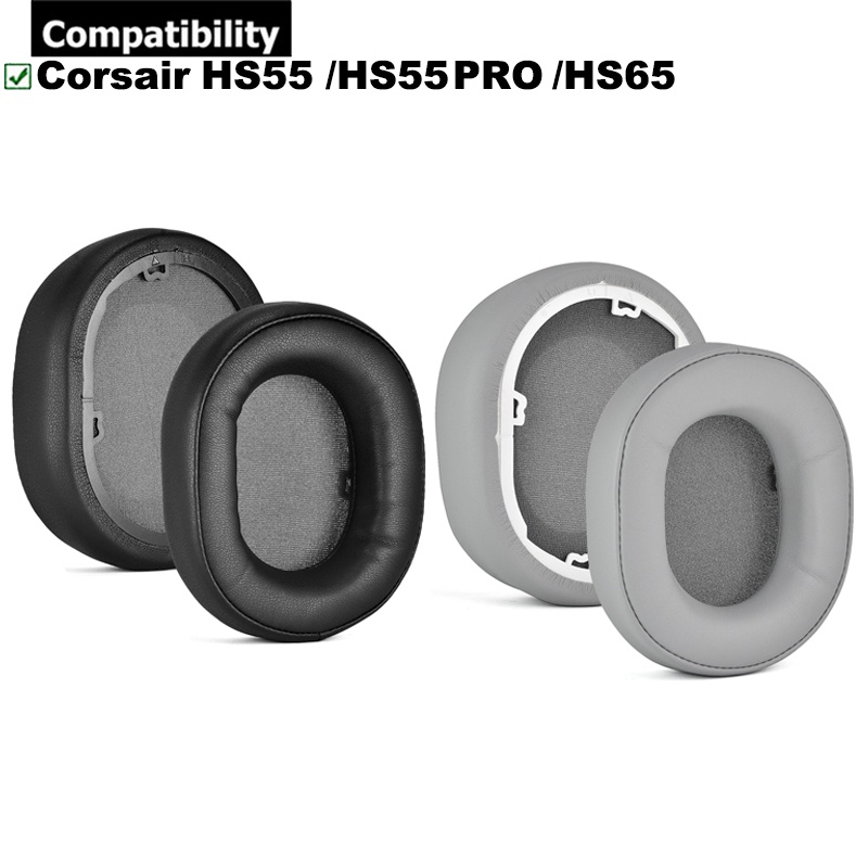1 對耳墊適用於 Corsair HS55 / HS55 PRO / HS65 耳機耳墊墊海綿耳機耳罩