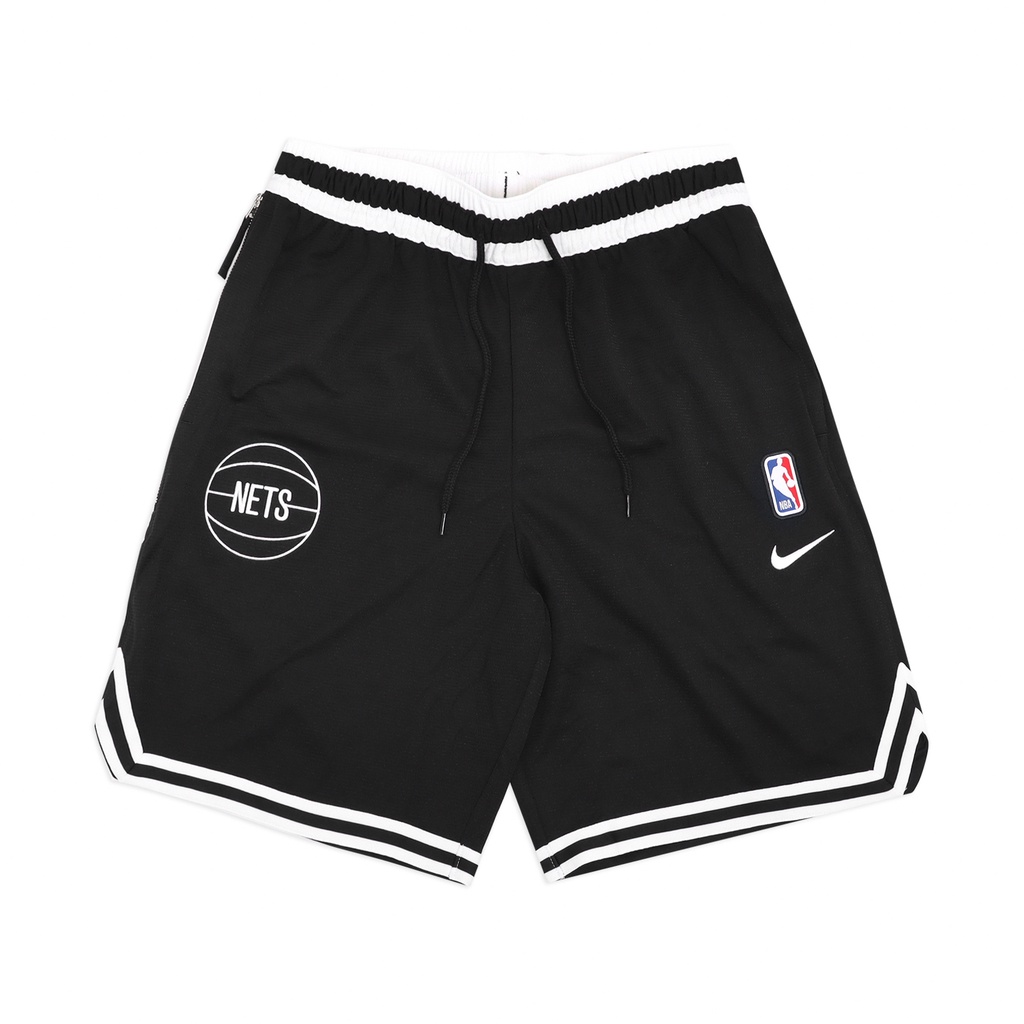 Nike 短褲 NBA Brooklyn Nets 男款 黑 布魯克林 籃網隊 速乾 球褲【ACS】FB3981-010