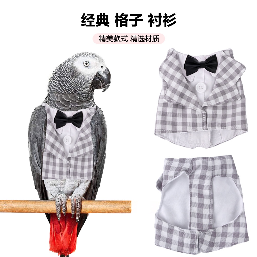 【佑恩寵物】寵物鳥裝扮衣服 鸚鵡西裝 紳士西裝 領結 胸背服飾 鳥用品