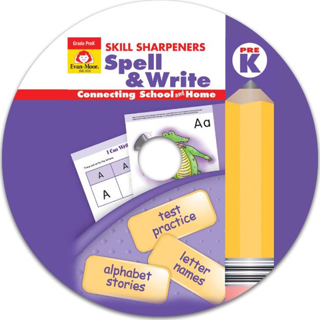 Skill Sharpeners Spell & Write, Grade PreK (CD only)(有聲書)/Evan Moor【三民網路書店】