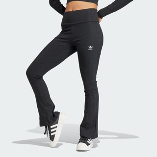 Adidas RIB Flared Pant II8056 女 長褲 喇叭褲 亞洲版 運動 休閒 三葉草 緊身 黑