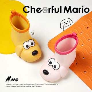 Cheerful Mario幸福瑪麗 15-20cm兒童雨鞋 雨靴 大眼狗 可愛卡通 防滑防水 雨鞋